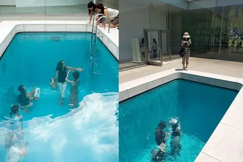 日本建魔幻泳池 游人"在水下"走来走去