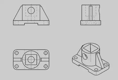 展开全部 建立模型三视图如下,请参考三视图及轴测图.