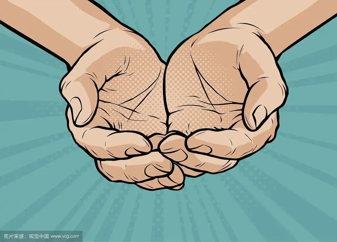 杯状双手交叉双臂流行艺术复古漫画