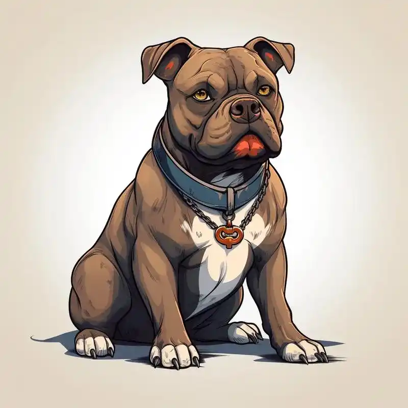 内有恶犬:表面很凶其实很怂.#ai绘画 #优质头像 #恶霸犬 - 抖音