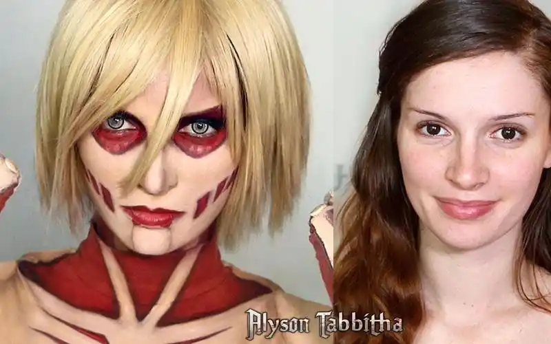 【alyson tabbitha】进击的巨人 女巨人 cosplay仿妆教程