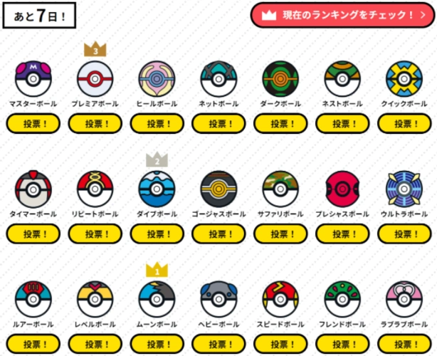 宝可梦官方举办精灵球投票第一名竟然不是大师球