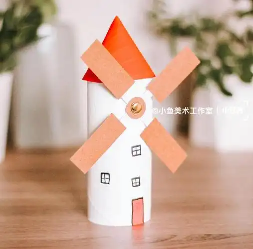 幼儿园创意手工卷纸筒旧物改造风车系列