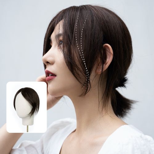 lucy lee网红法式3d八字空气刘海假发女真发补发片自然无痕假发贴