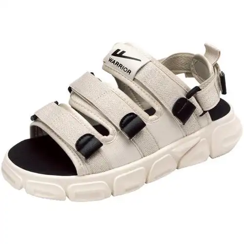 回力凉鞋女2021夏季新款两穿平底鞋魔术贴百搭松糕厚底运动沙滩鞋-图4