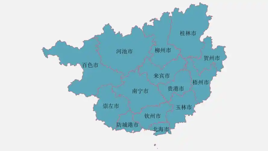 广西地图高清全图矢量可编辑全省市行政区划地图