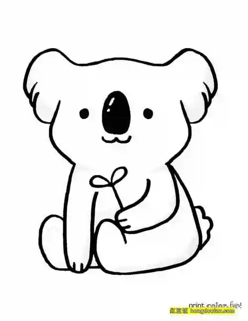 10张卡通考拉手绘卡通儿童简笔画