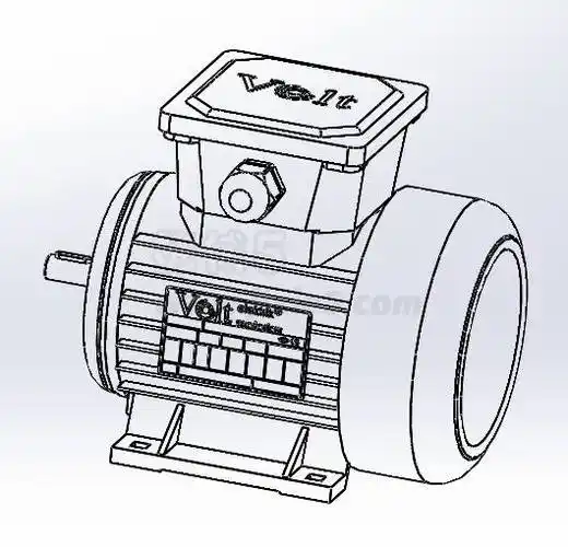 在定子旋转磁场作用下将产生电磁力,从而在电机转轴上形成电磁转矩