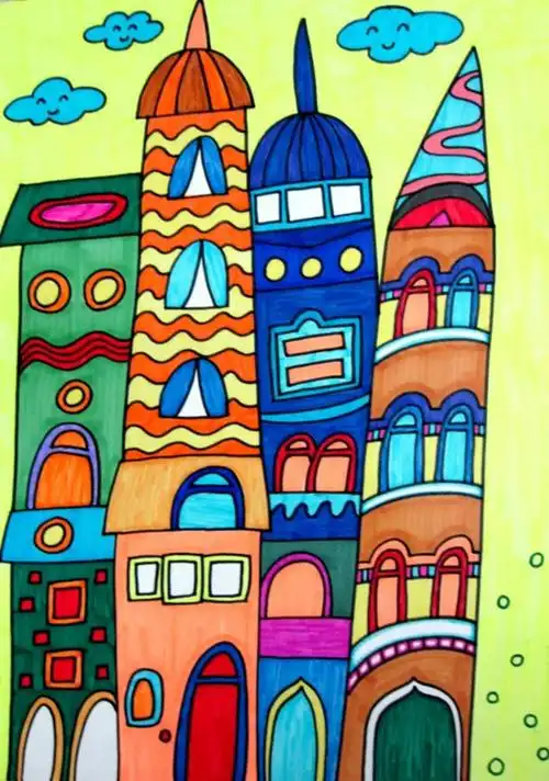 城堡-水彩画图集图片_儿童水彩画_少儿图库_儿童资源网