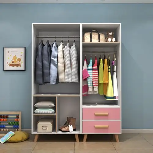 实木柜子收纳衣橱小型简易出租房卧室小孩儿童衣柜