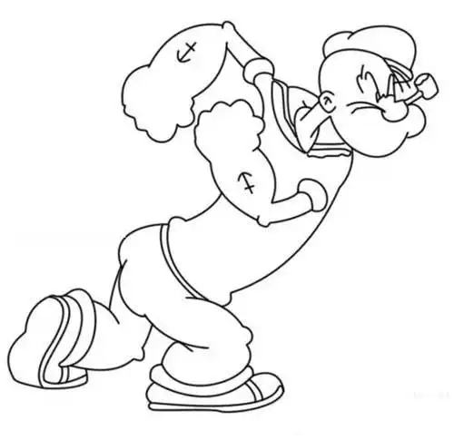 儿童简笔画大力水手的画法图片