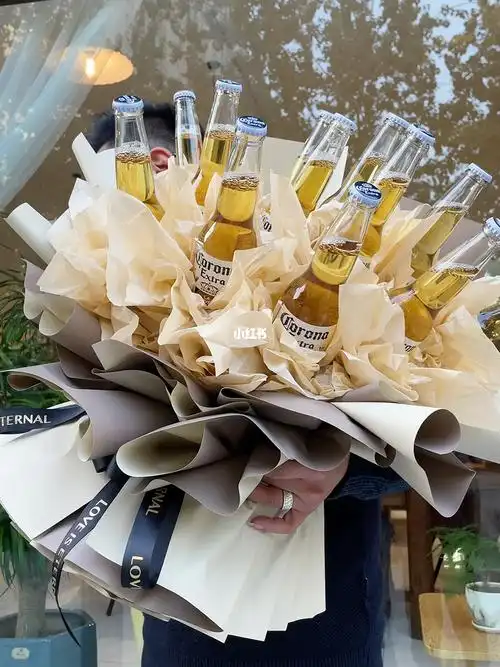 啤酒花束花艺教程