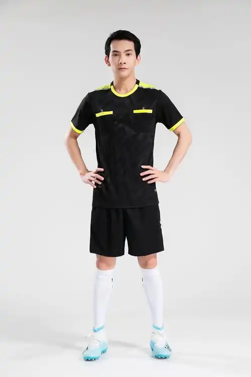 光板裁判服套装男女短袖足球裁判装备比赛训练纯色裁判服透气吸汗