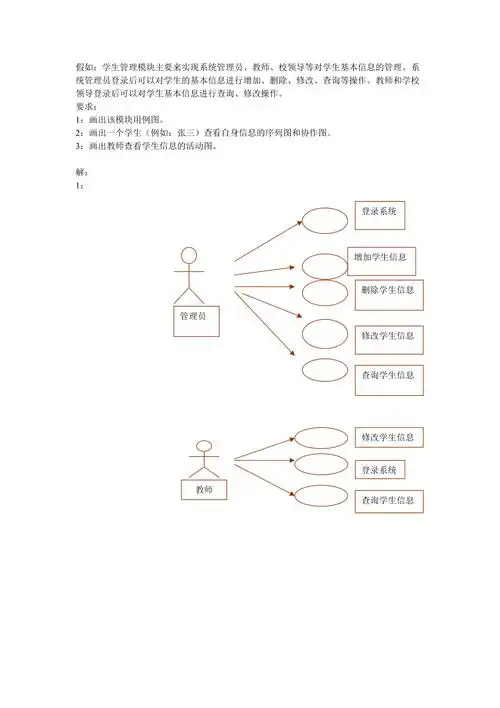学生管理系统用例图4页