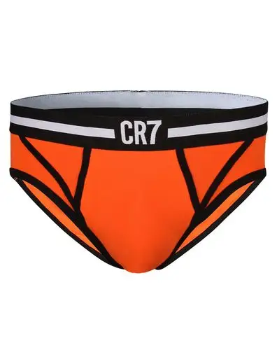 cr7 男款橙色黑边时尚三角内裤