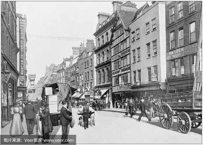 伦敦的古董照片:主教门街