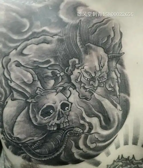 夜叉_纹身图案手稿图片_雄风堂的纹身作品集
