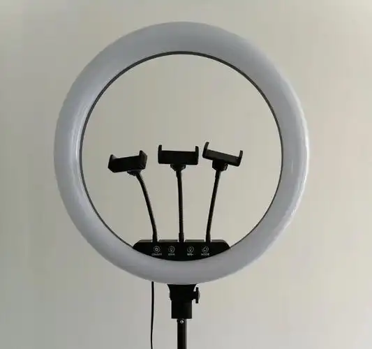 现货18寸直播补光灯 45cm环形灯ring light美颜led手机摄影补光灯