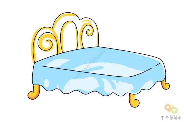 双层公主床简笔画