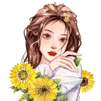 手绘水彩人物漫画人物女孩水彩人物插画海报