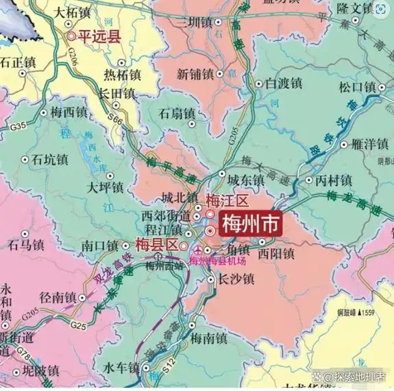 广东梅州管辖梅县,梅县现在是区,机场在梅江,却叫梅州梅县机场