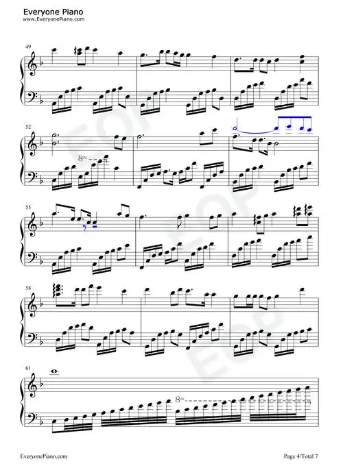 耶和华是爱-基督教歌曲五线谱预览4-钢琴谱文件(五线谱,双手简谱,数字