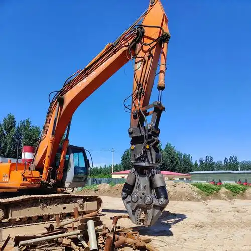 久固建筑拆除挖掘机鹰嘴剪双缸液压剪粉碎钳混凝土破碎拆车剪