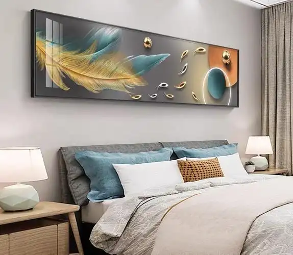 卧室床头背景墙装饰画放什么好卧室床头挂什么画好