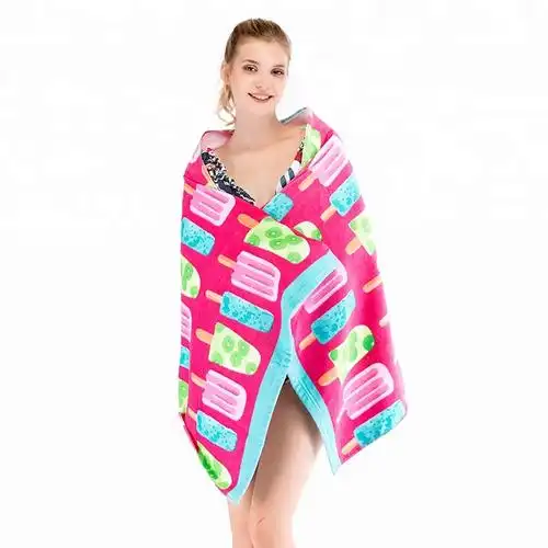 100% cotton beach towel customized towel super water absorbent