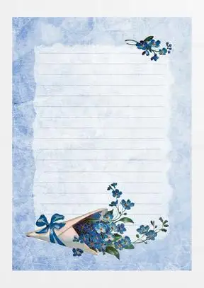 复古蓝色淡雅信纸背景图片