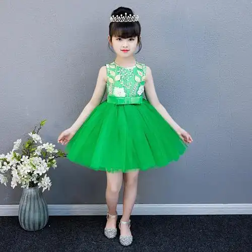 六一儿童节绿色表演服装学生环保诵读演讲比赛衣服儿童演出服