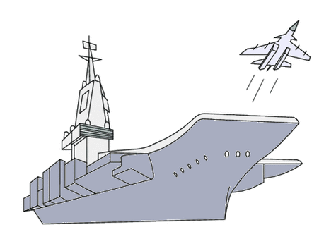 幼儿画辽宁舰简笔画