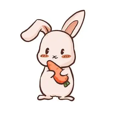 卡通小兔子 可爱兔子 兔子元素 兔子胡萝卜小白兔元素