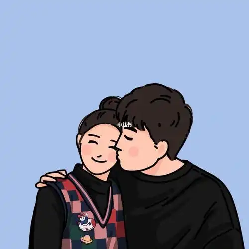 情侣手绘头像ins风