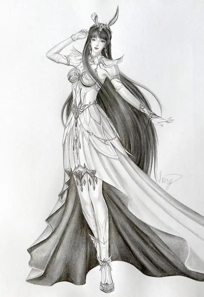 斗罗大陆小舞全身画.一般画全身,脸部就没有那么像09#画画  - 抖音