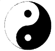 "太极图"是中华文化的瑰宝,它是由黑白两个鱼形纹组成的圆形图案,俗称