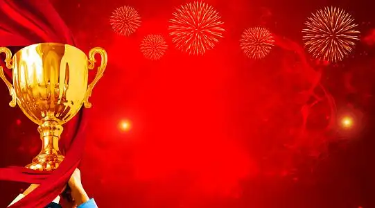 红色大气奖杯海报背景素材