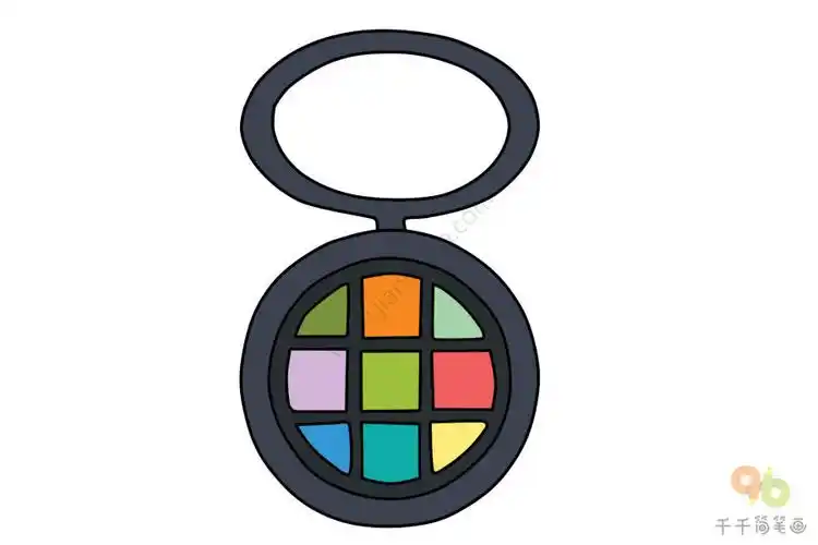 九色眼影简笔画