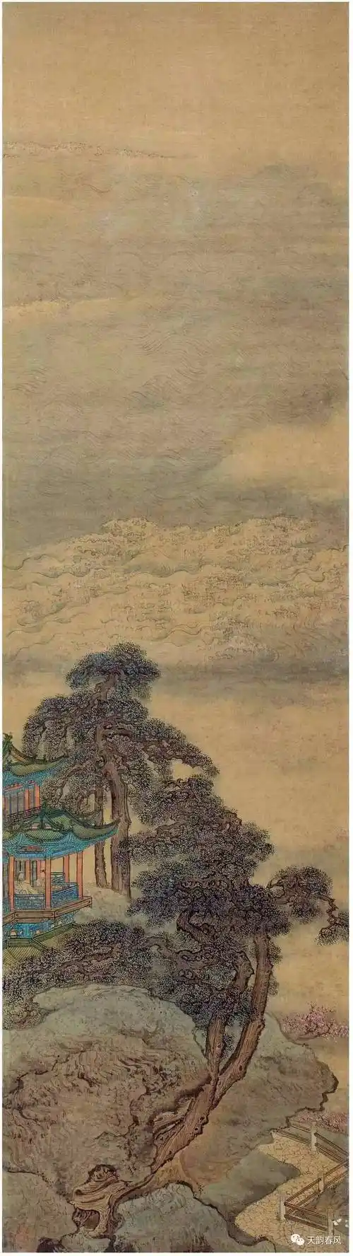 道教绘画清袁江蓬莱仙岛