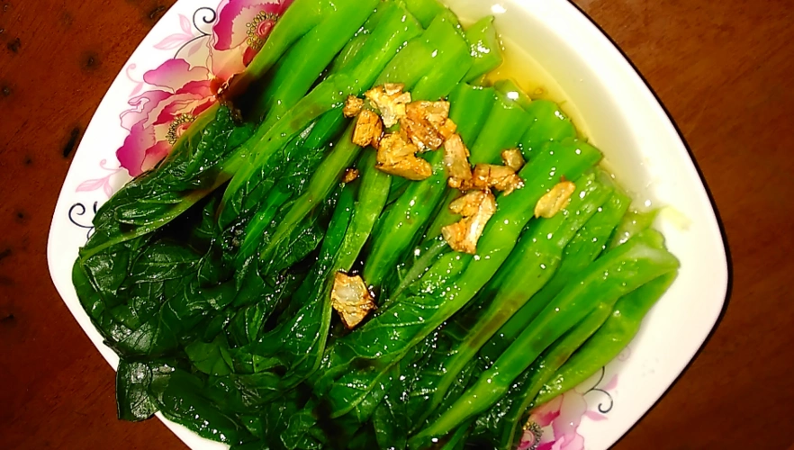 简单家常小菜心,清爽可口,做法简单,三分钟搞定的美食