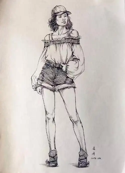 朱丹人物速写欣赏