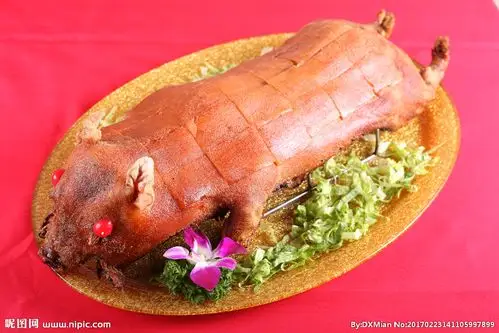 鸿运乳猪全体图片