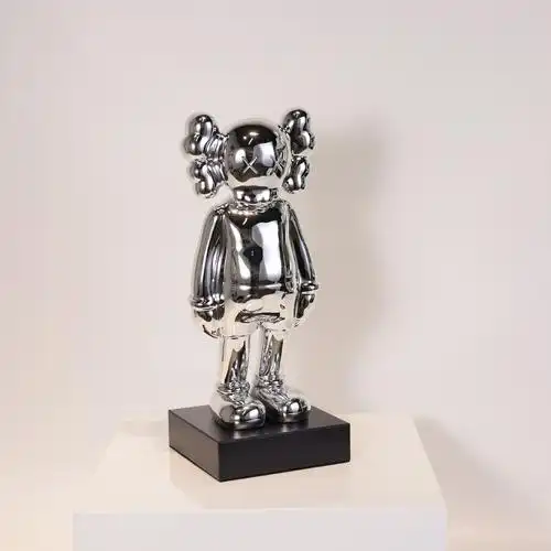 现代艺术轻奢暴力熊摆件kaws芝麻街雕塑卡通公仔玻璃钢装饰工艺品