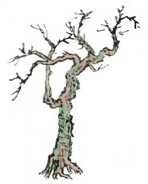 古树水墨画图片第102张