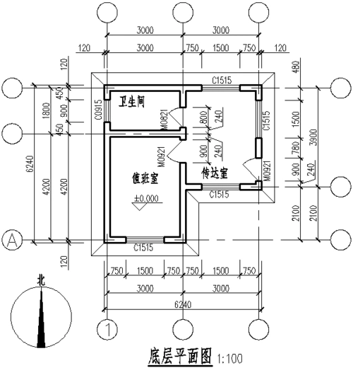 在底层平面图上要画出