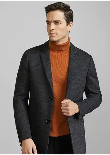 红豆男装 西服男新款男士西装羊毛混纺毛呢大衣 s3灰色 175/92a