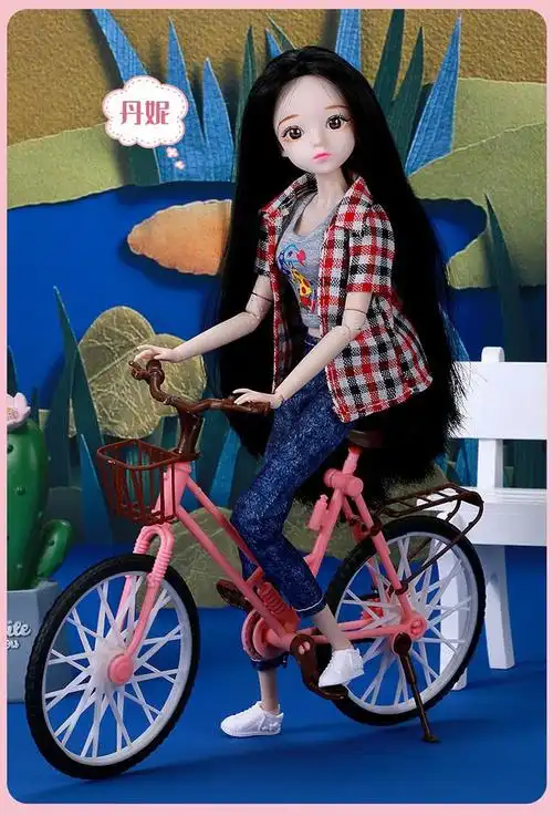 芭比娃娃精致30厘米3d真人版人体模型娃娃穿的衣服现代换装 丹妮 整个