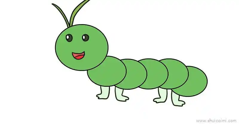 毛毛虫教程儿童画怎么画毛毛虫教程简笔画顺序