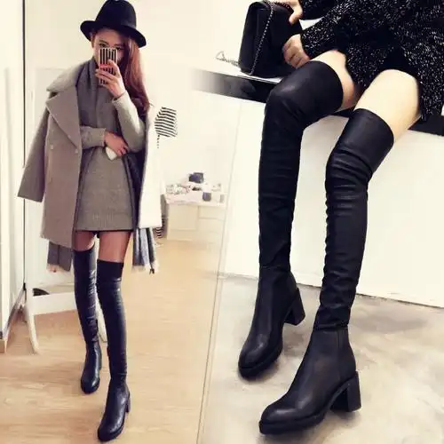 高颜值过膝靴,穿出逆天大长腿