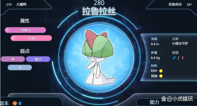 口袋妖怪拉鲁拉斯其实就是拉鲁拉丝是系列游戏宝可梦的一种宝可梦